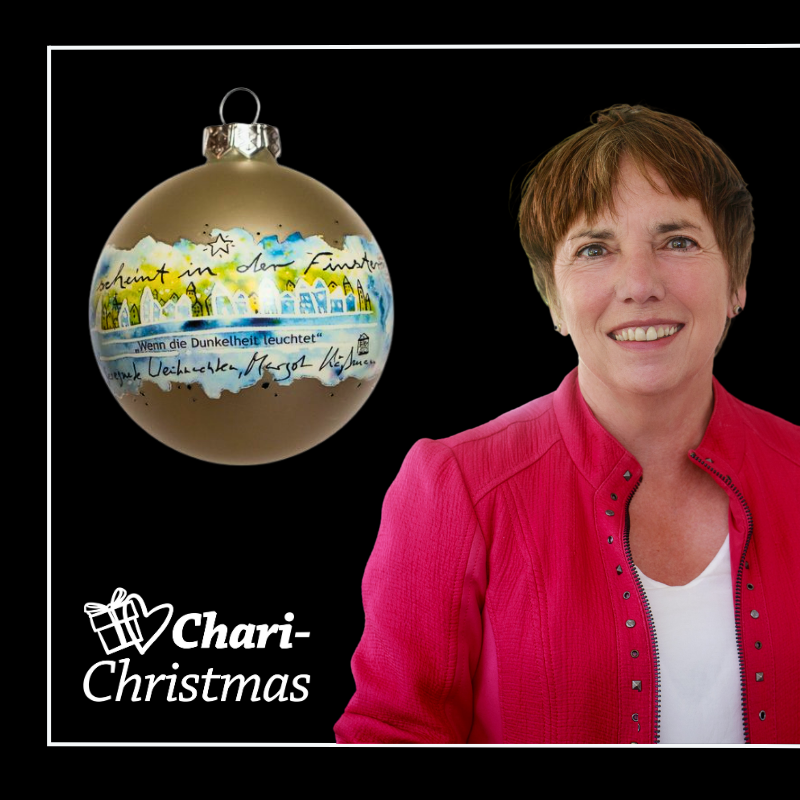 Christbaumkugel Margot Käßmann - "Licht scheint in der Finsternis"