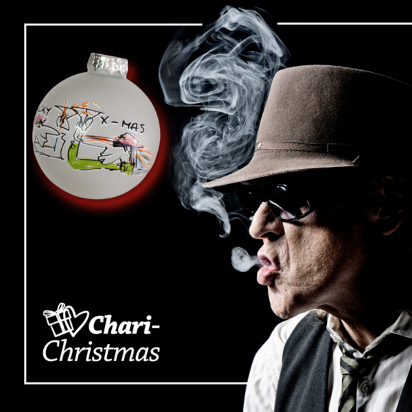 Udo Lindenberg Fanartikel. Exklusiv von Udo Lindenberg angefertigte Weihnachtsbaumkugel.